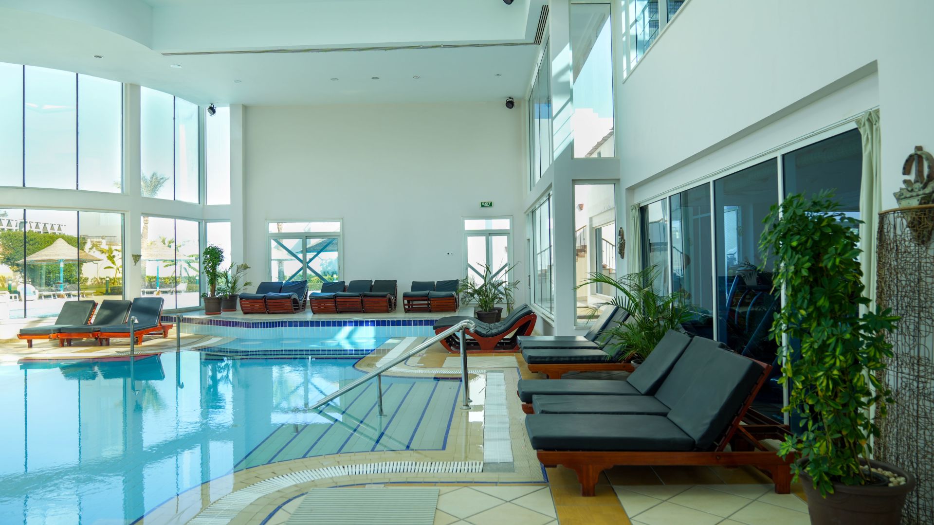 A Swimming Pool In A Large Room